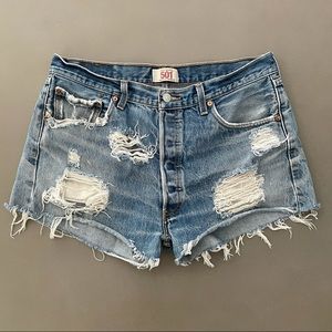 Vintage Levi’s 501 Cut Off Distressed Shorts